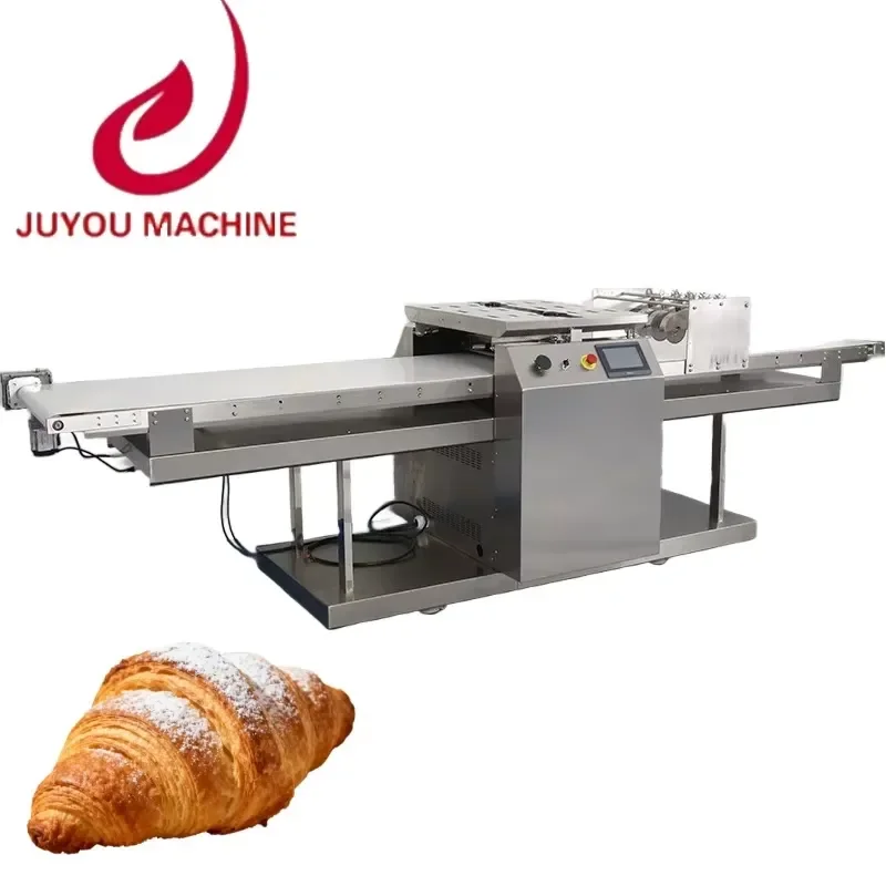 Commercial Croissant Dough Cutting Machine for Various Dough Shapes Triangle Round Rectangle Square Making Machinery