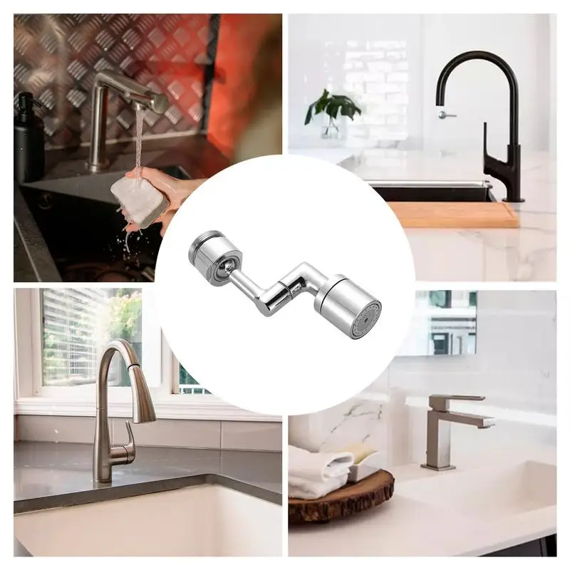 Swivel Robotic Arm Faucet Aerator Faucet Extender With 2 Mode Basin Splash-proof Water Nozzle Extender Bathroom Kitchen Gadgets