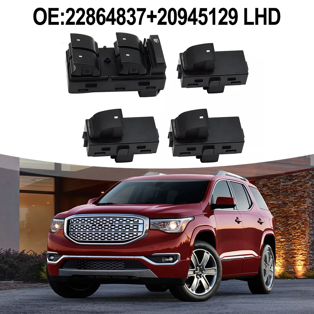 

4pcs Window Switch Set Window Switch Vehicle Maintenance Black Accessory Complete Package Solution Comprehensive Compatibility
