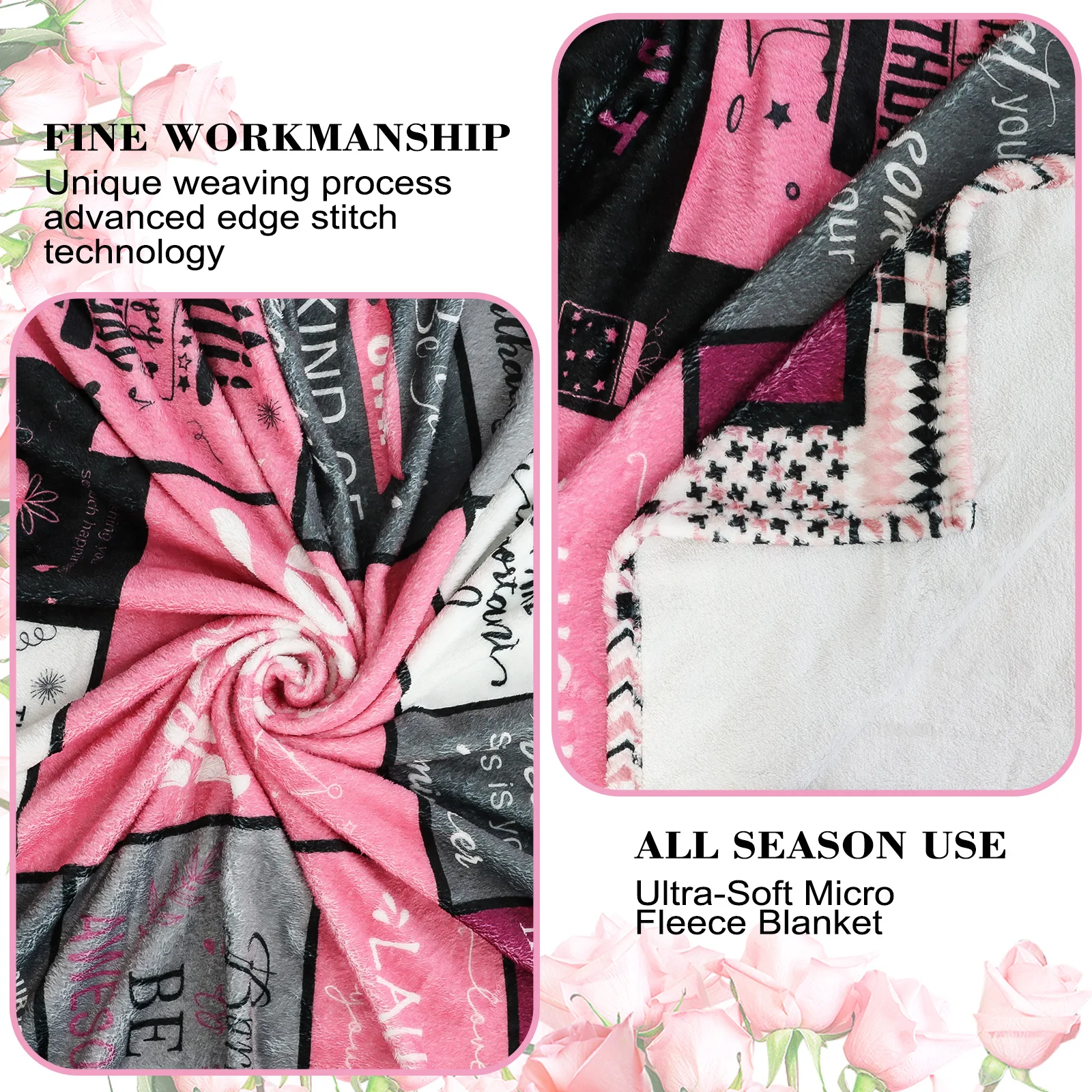 Manta temática de cumpleaños, trae calidez y sorpresa para ella especial: suave y cómoda para transportar tus sentimientos de fieltro cardíacos