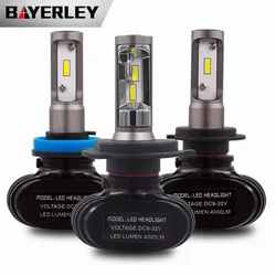 S1 Car LED Headlight Fan-Free Integrated H4 H1 H7 H8 H9 H11 9006 9005 9012 CSP Chip 4000lm Headlight Bulbs 6000K Car Accessories