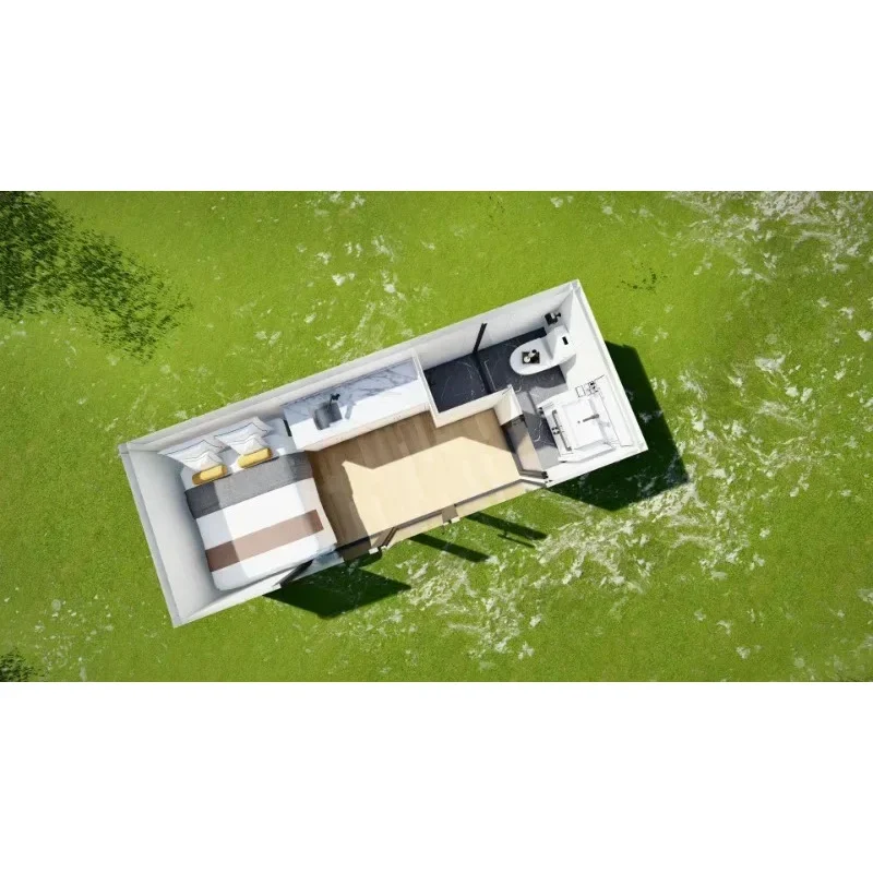 American Standard Small Living Residence Prefabricated Coffee Shed Container House Bedroom Garage