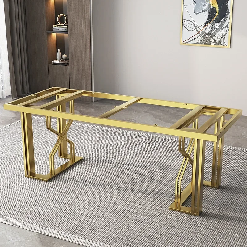 Stainless steel legs feet bracket marble tea table frame rock slab feet large plate table legs light luxury