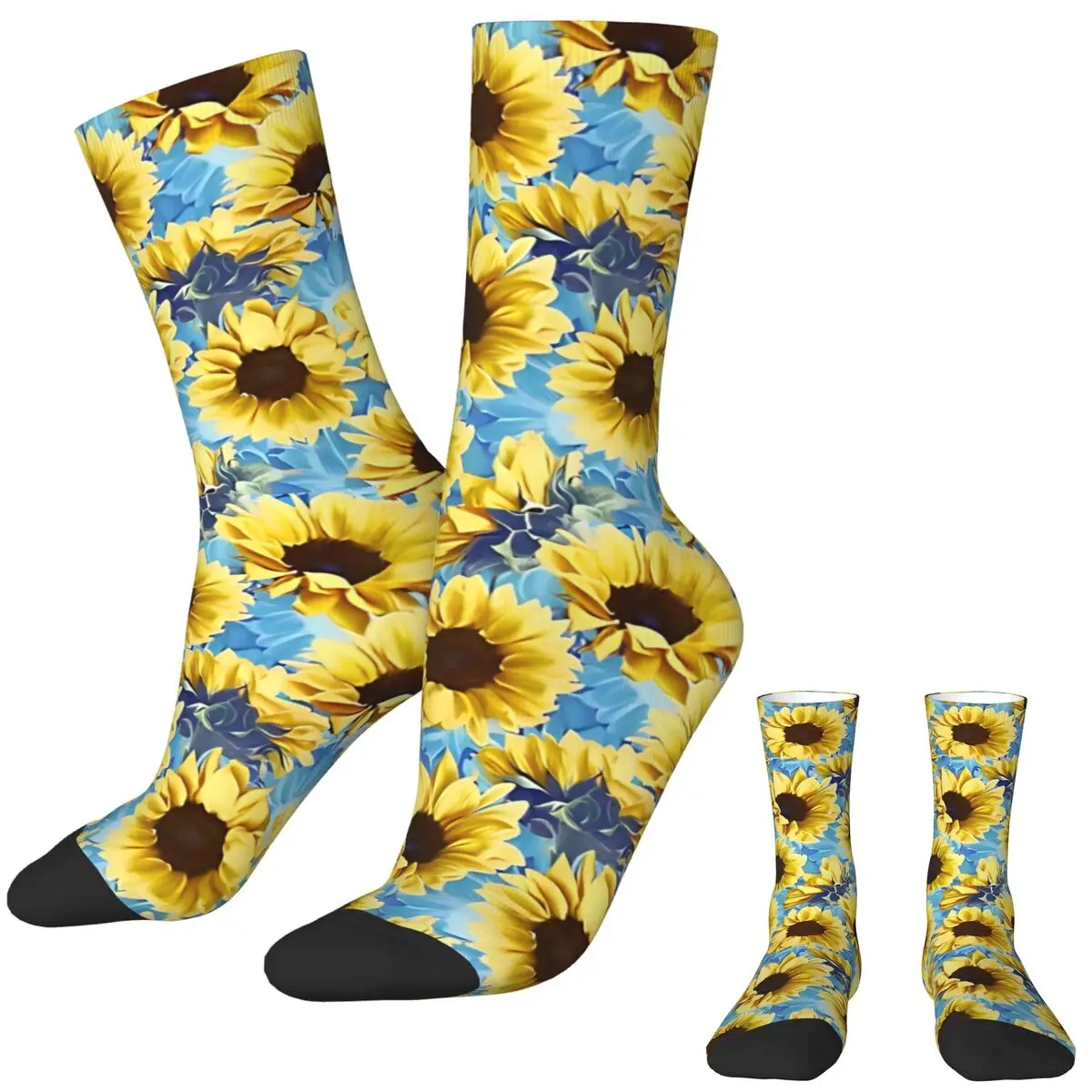 

Women Men Socks Dreamy Sunflowers Stockings Spring Casual Warm Soft Socks Graphic Running Anti Skid Socks