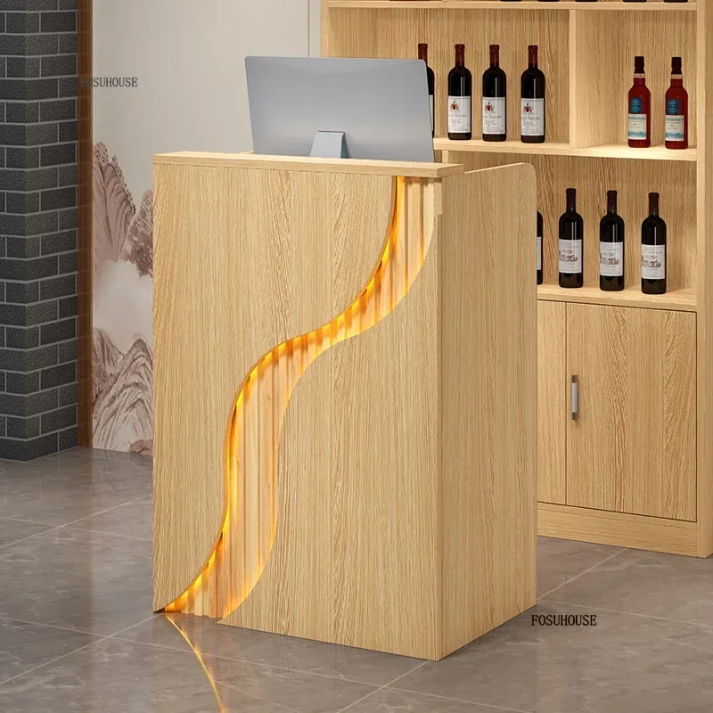 Скандинавские мини-столы для приема, офисная мебель, небольшой кассовый стол, простой парикмахерский салон, стойка для салона красоты, стойка регистрации, барный стол Z