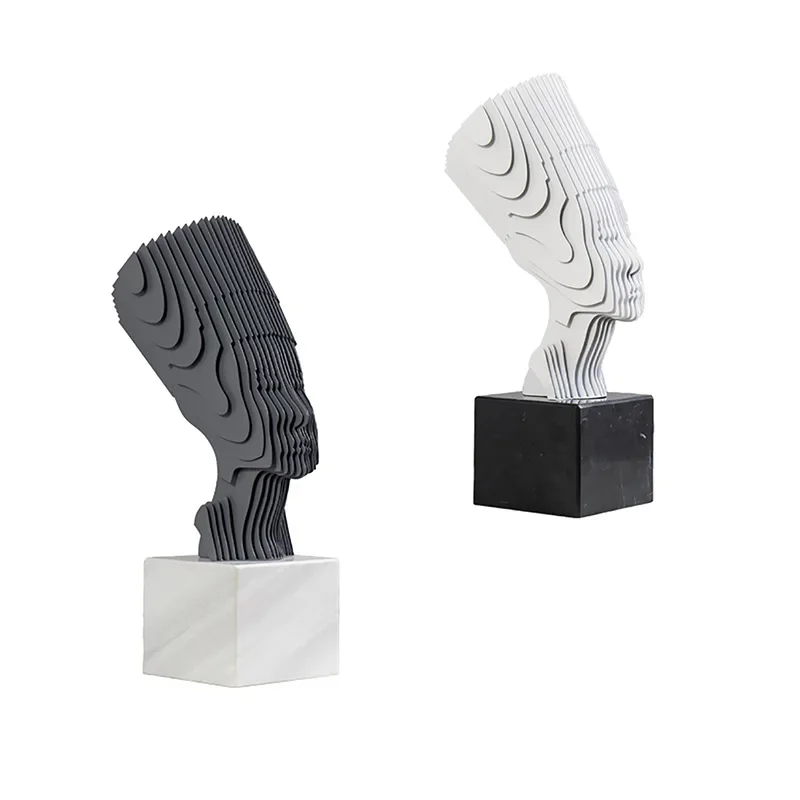 

Modern light luxury abstract metal figure sculpture living room office creative art ornament home accessories