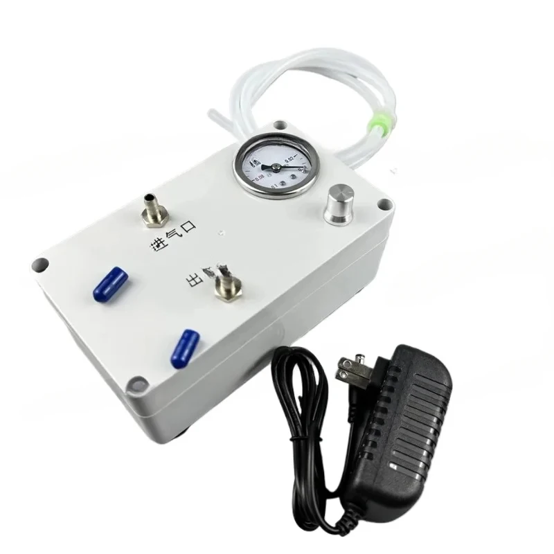 Electric Vacuum Pump With Gauge - Lab Use For Liquid Extraction, Gas Sampling, Defoaming, Negative/Positive Pressure