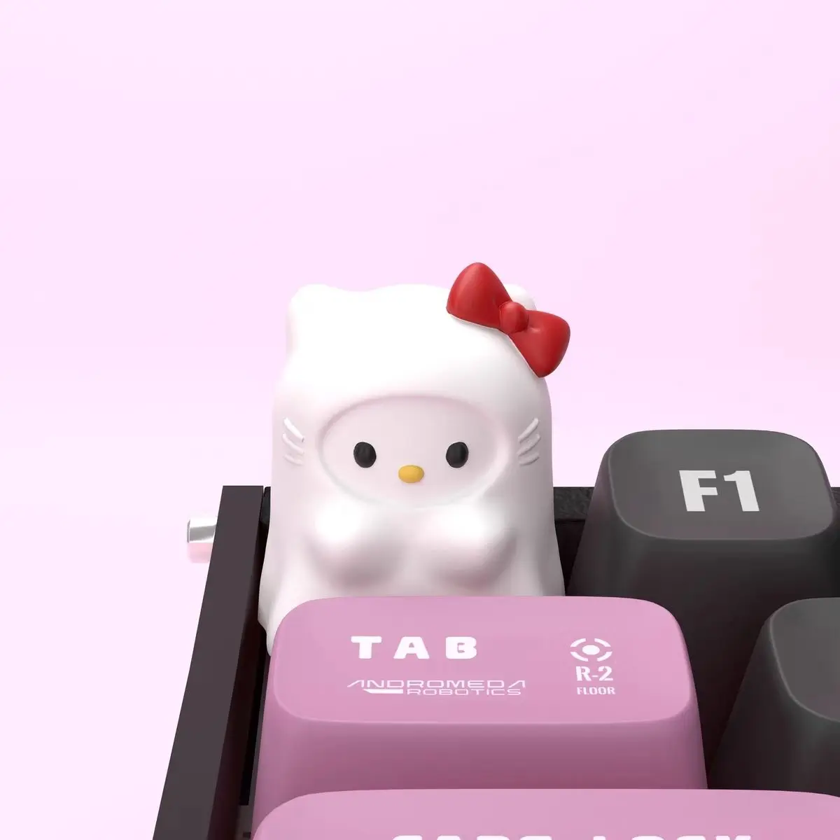Cute Sanrio HelloKitty Ghost Keycaps Collection for Mechanical Keyboard Kawaii Anime Cartoon Replacement Keys Holiday Gifts Toys view 5