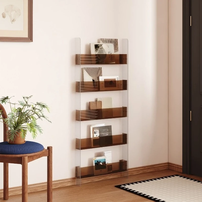 Shelf Multi-layer storage Display cabinet Picture books Magazine Bookshelf Floor to wall