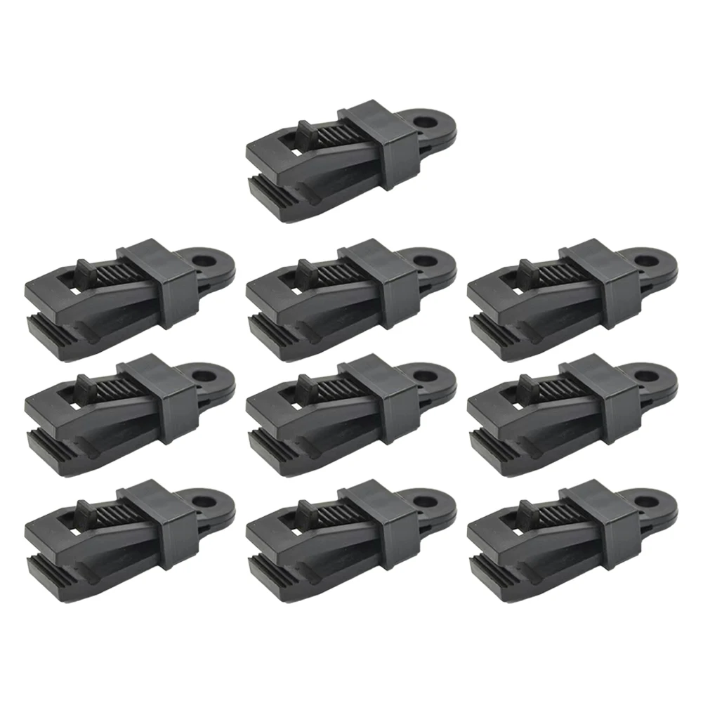 10pcs Adjustable Heavy Duty Lock Grip Tent Fasteners Clips Pool Awning Bungee Cord Car Tighten For Outdoor Camping