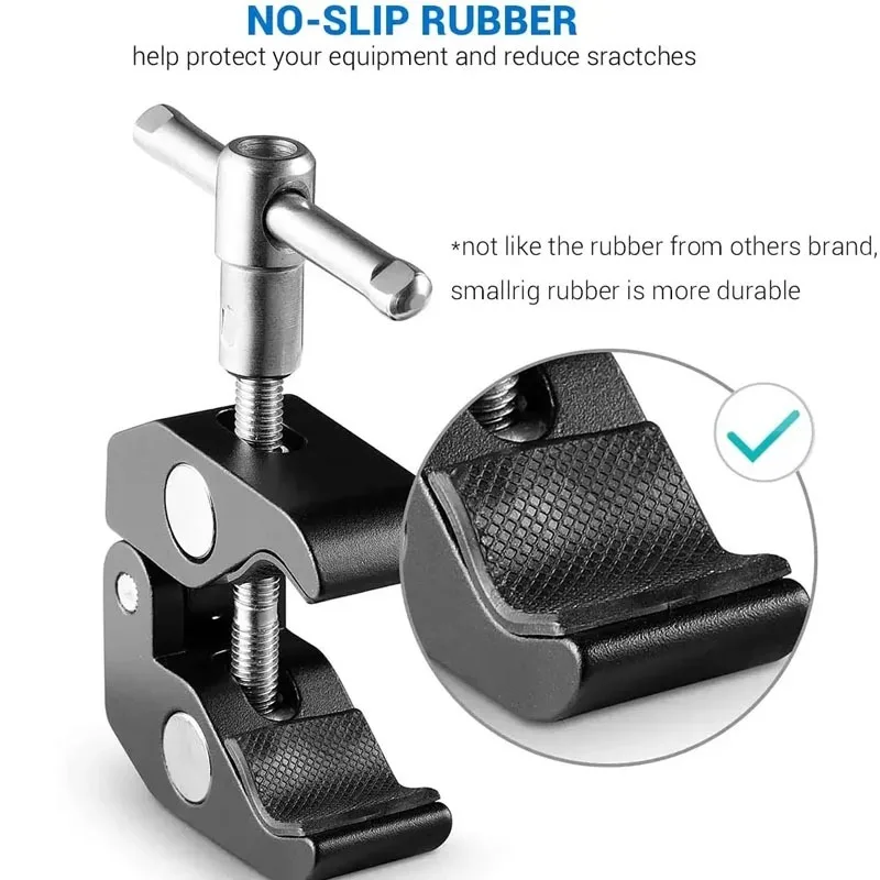 คลิปหนีบปูอเนกประสงค์ ป้องกันการลื่น ปรับได้ อุปกรณ์ถ่ายภาพ ขายึดโลหะอเนกประสงค์ ตัวหนีบยึดอเนกประสงค์