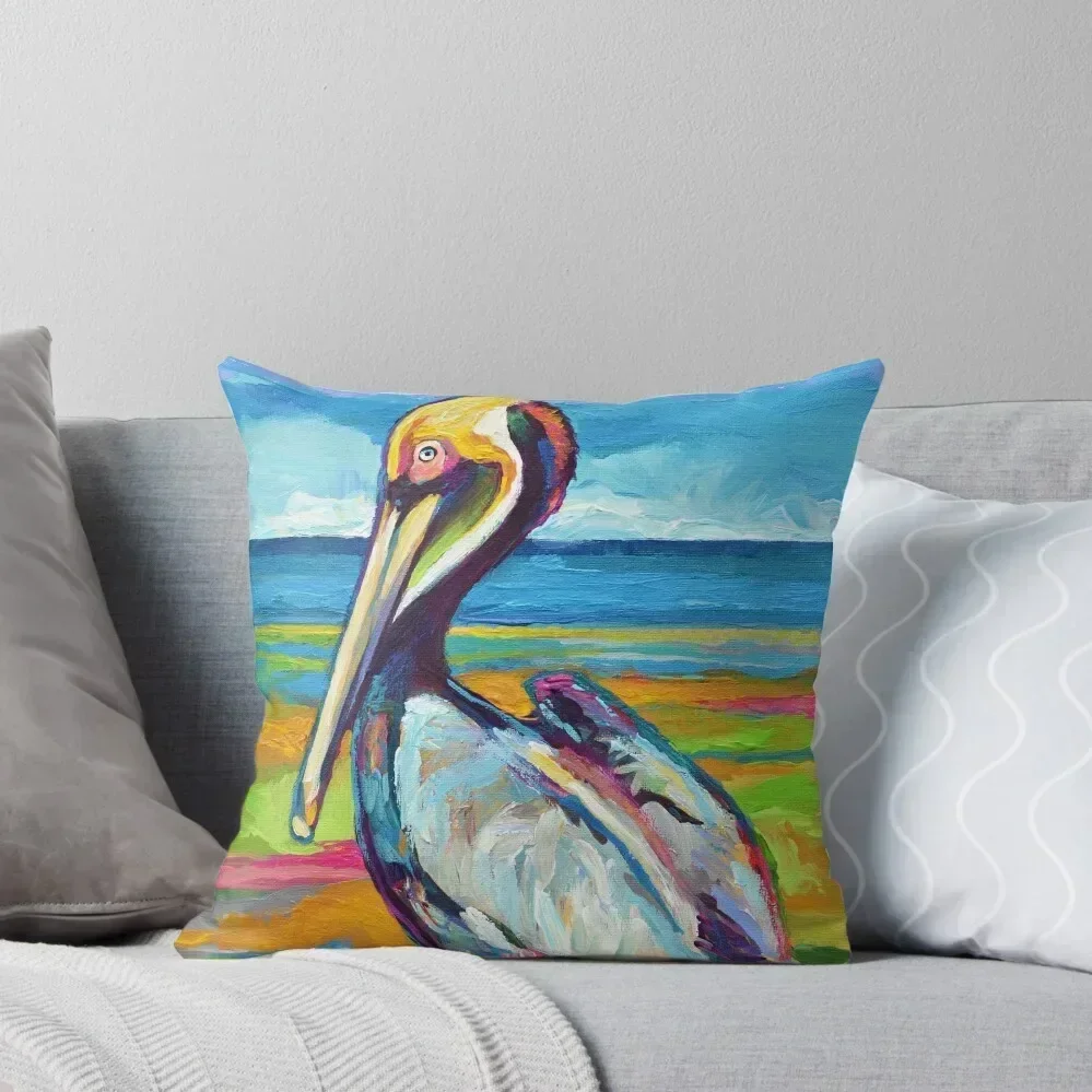 

Colorful St Pete Pelican Throw Pillow Custom Cushion Pillowcases pillow pillowcase Christmas Covers For Cushions pillow