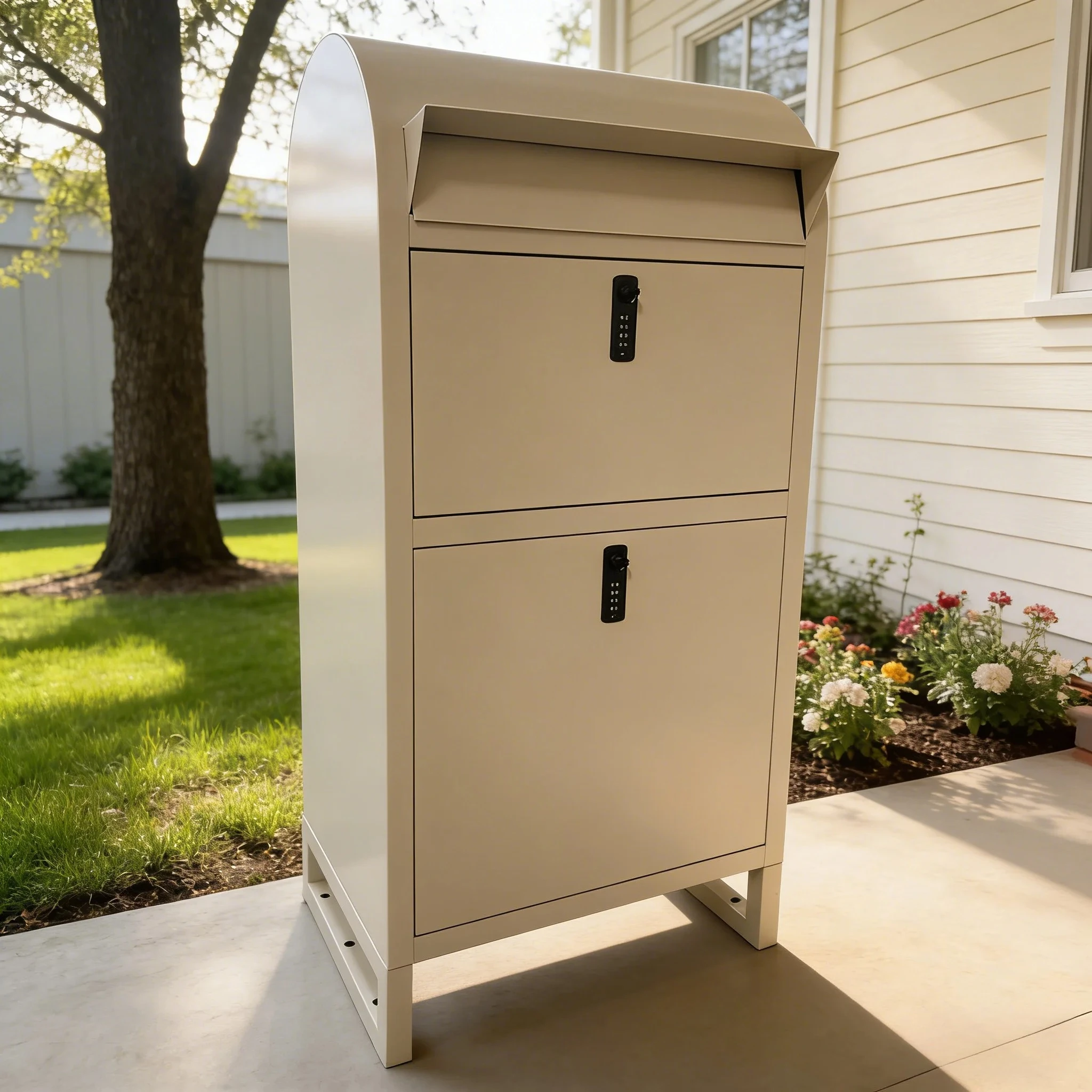 Heavy Duty Waterproof Lockable Letter Mailbox Custom Rustproof Residential Storage Box For Outdoor House Garden