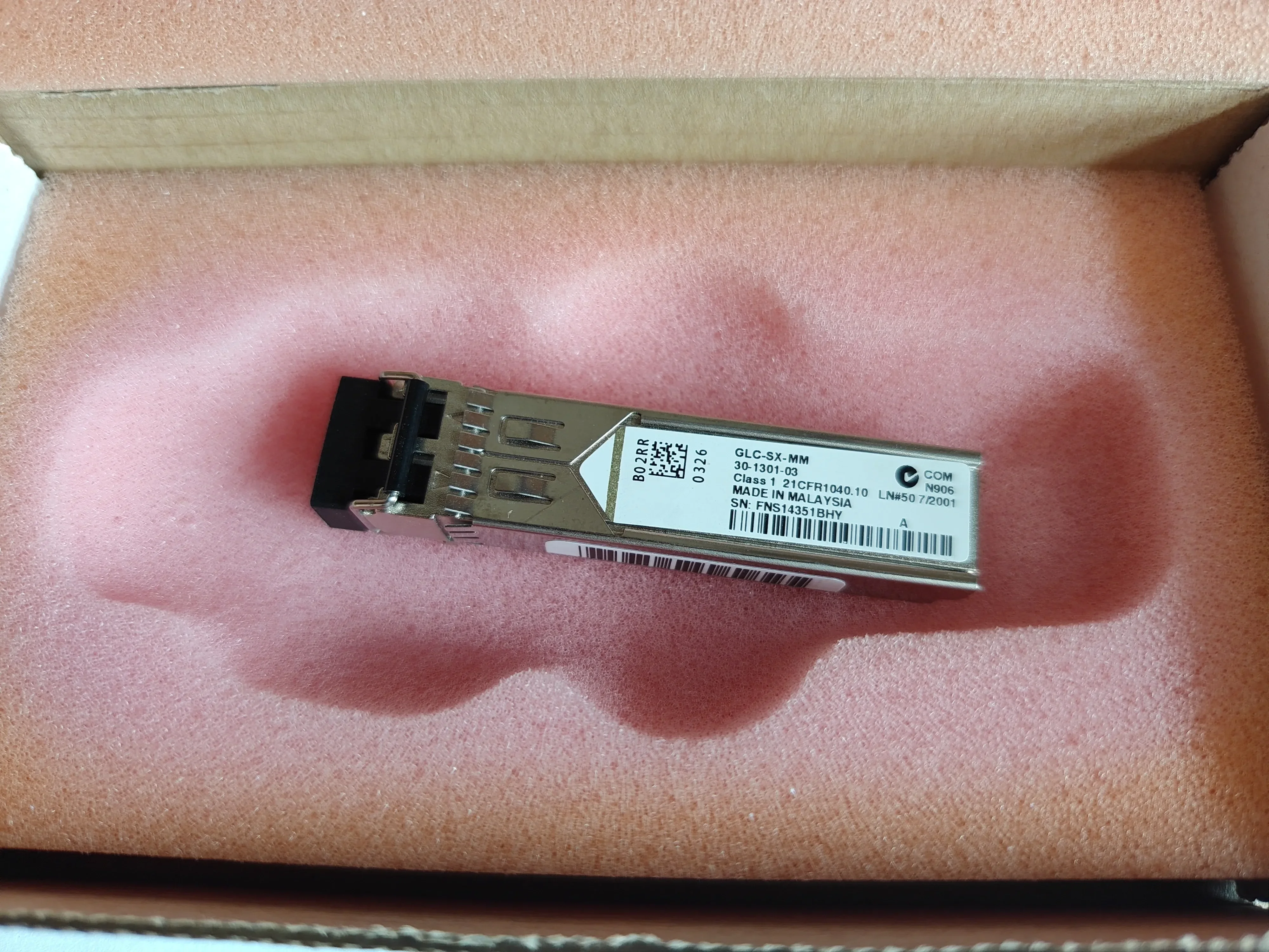 

Original New 1.25GB SFP Transceiver GLC-SX-MM 30-1301-03 1.25 Gb/s 1000Base-SX Ethernet 550M 1.25G Optical Network Module