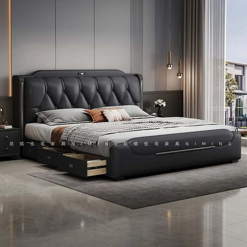 

Upholstered Luxurys Beds Sleeping Unique Frame Storage Beds King Modern Camas De Matrimonio Dormitorio House Accessories