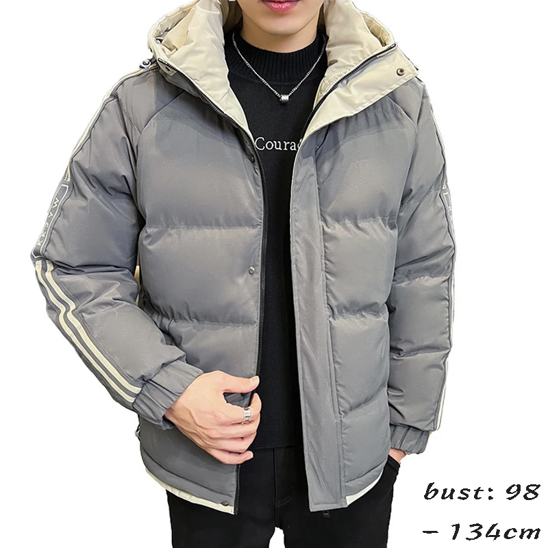 

высококачественная зимняя куртка с капюшоном и пальто для мужчин на стеганой подкладке большого размера новинка 2023 года повседневная верхняя одежда черный серый хаки