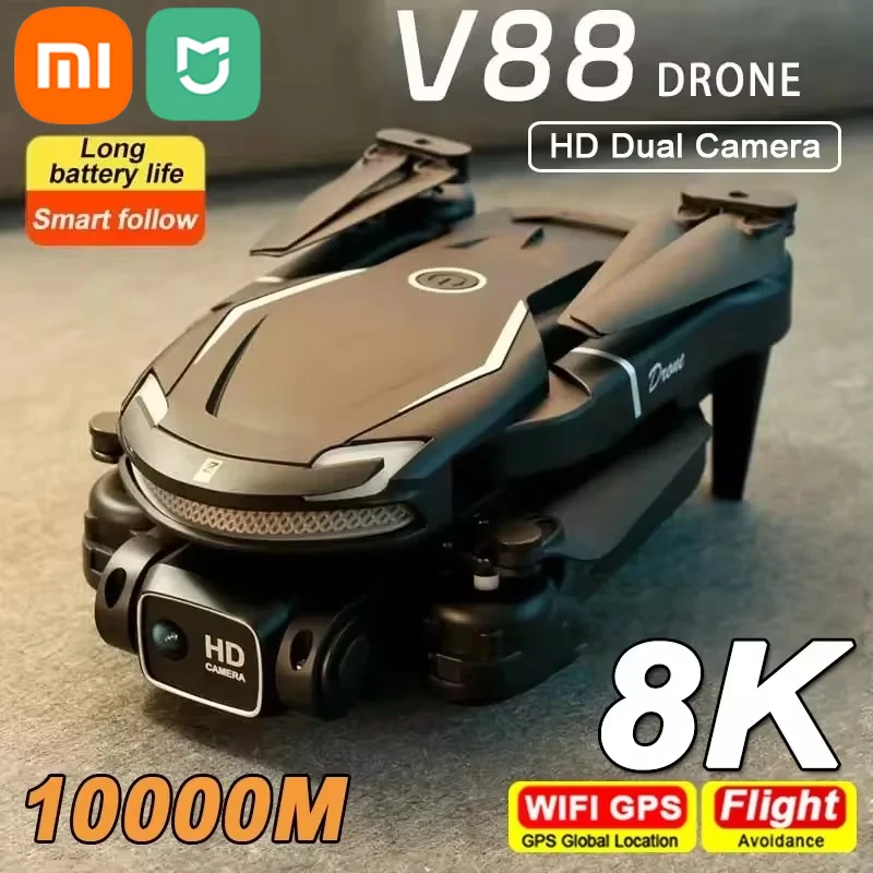 Xiaomi MIJIA V88 Drone 8K Professional 2-Camera Height Maintaining 4 Sides Obstacle Avoidance RC Quadcopter for Adult Child Toy