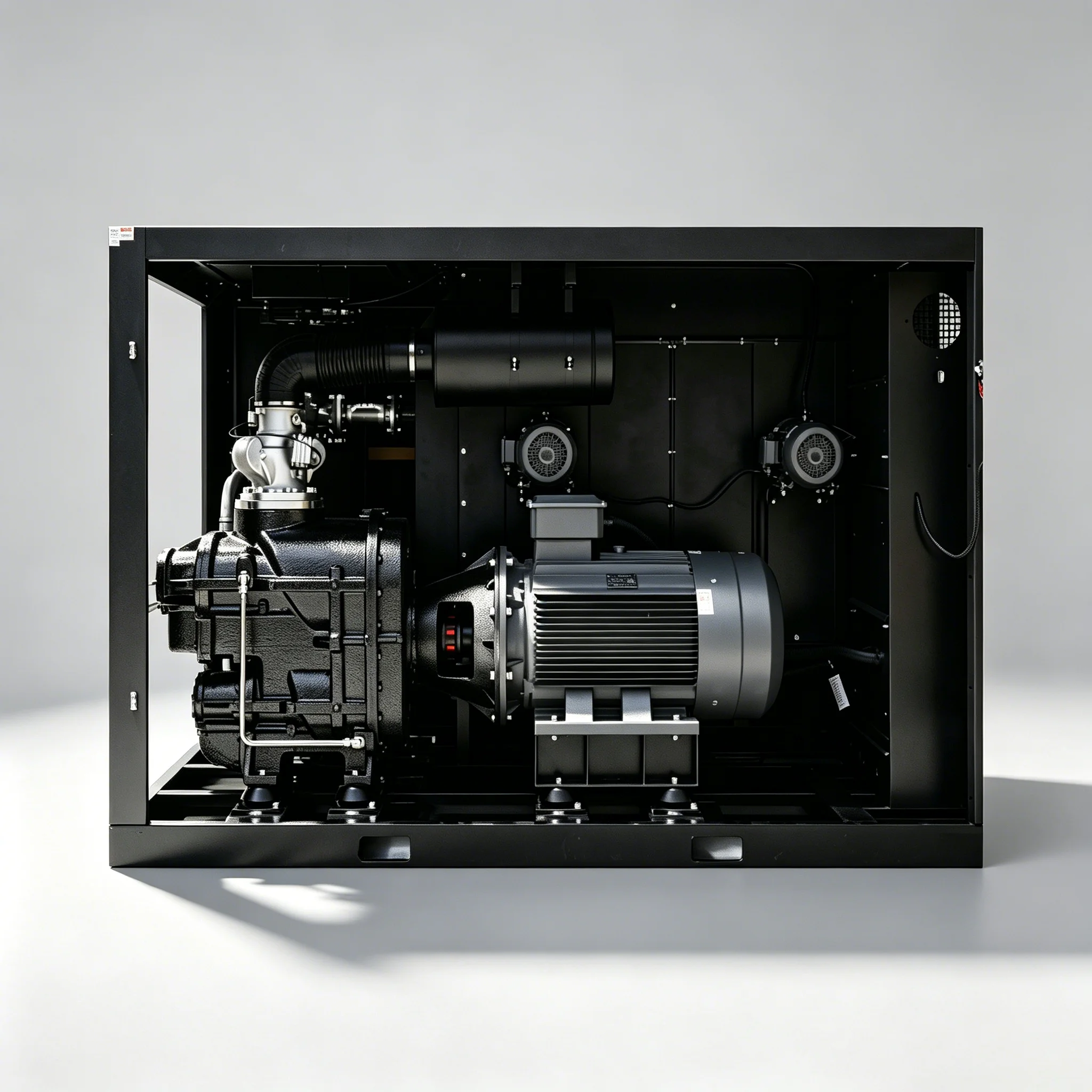 Factory Price Two Stages 37KW 50HP Double Stage PM VSD Screw Type Stationary Industrial Air Compressor