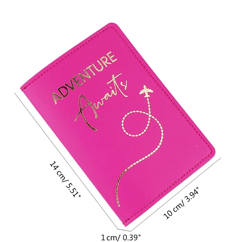 Stylish Passport Cover Hot Stamping Plane Card Holder Wedding Gift for Couples