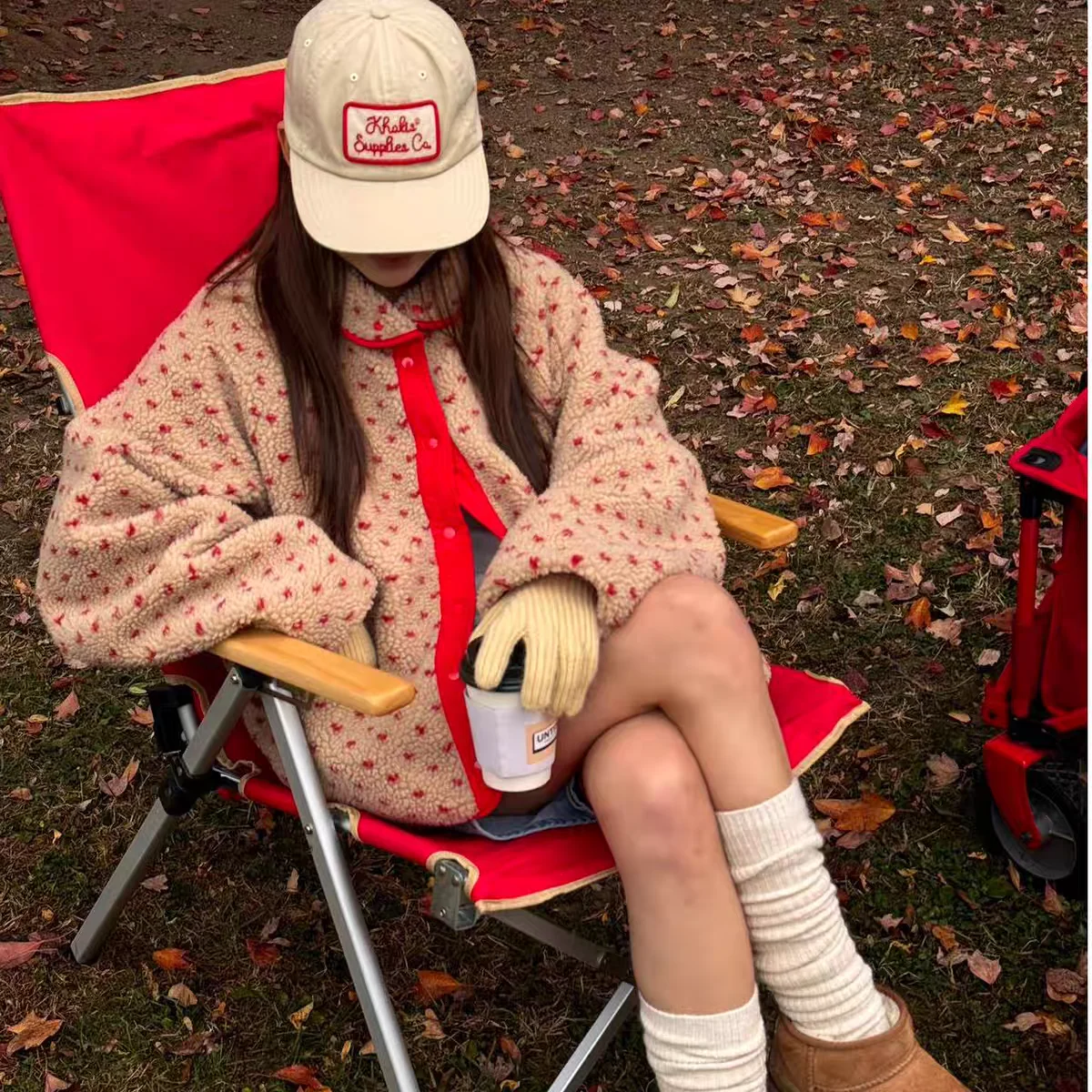 

Korean Sle Winter New Double-Sided Wear Lamb Fur Jaet Women Loose Lazy Design Anti-Aging ort Cotton Clothes