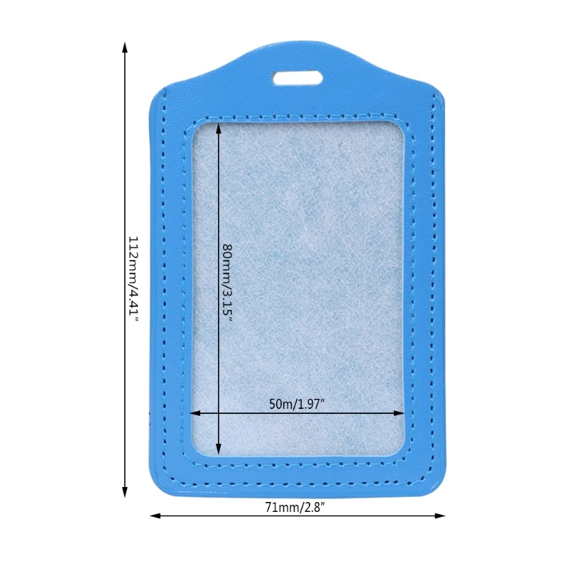 Porta-cartões trabalho com janela identificação 10 cores couro para capa crachá Vertical