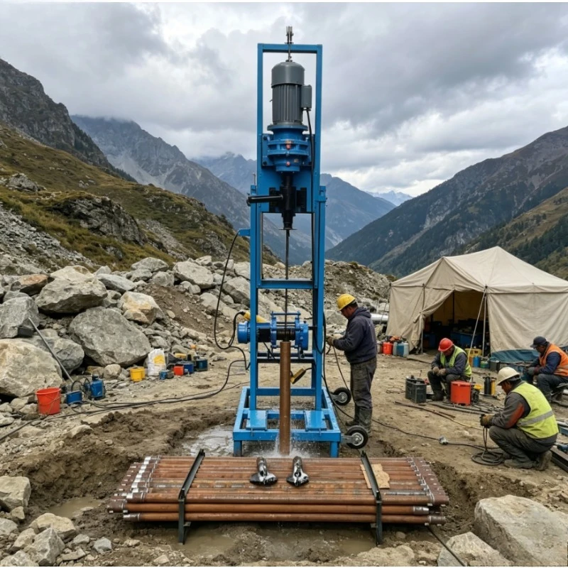 Customized New Rotary Water Well Drilling Rig Machine Mine Drilling Rig 220V Motor Portable Water Well Drilling Rig Equipment