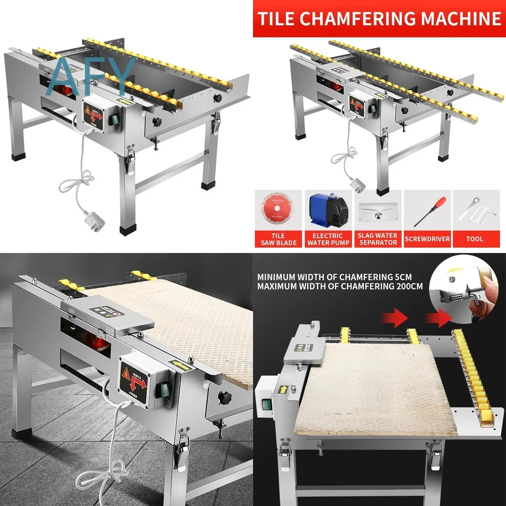 Dust-Free Ceramic Tile Chamfering Machine for 2600W Desktop Bevel Tool – 45° Corner Touch Multi-Function Precision Edge