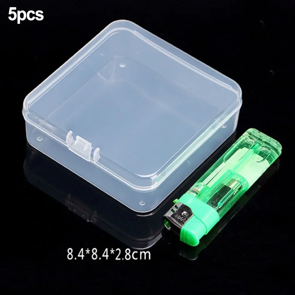 Parts Box Storage Box Convenient Jewelry Earplugs Container Small Box Hook Small Clear Plastic Small In Size Brand New