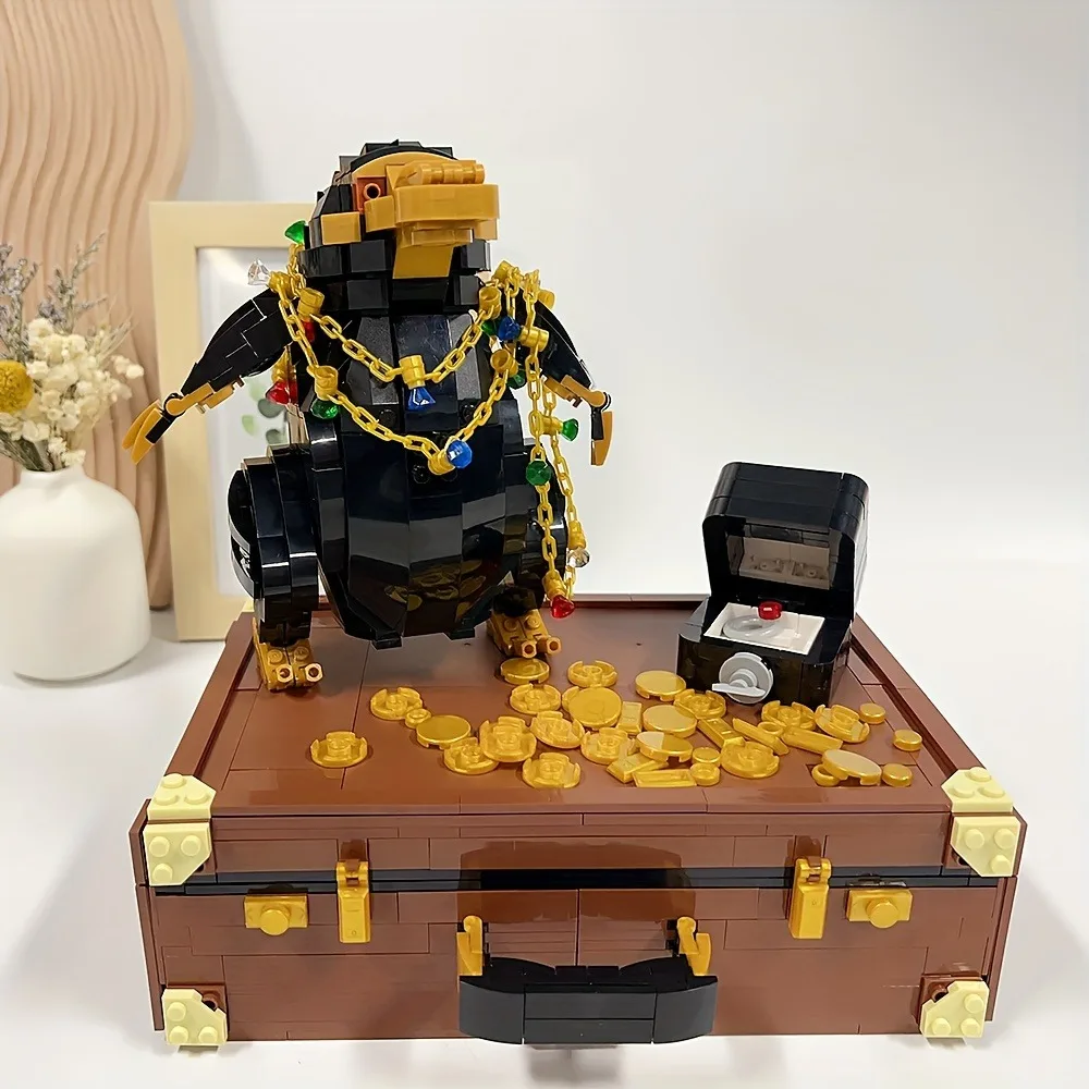 Ideas Animal Echidna Sniff Model Building Blocks Bricks 1404PCS Fantastic Beasts Desktop Decoration Assembly Kids Toys For Gift