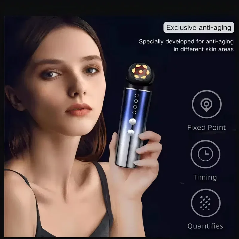 Customizable 6 in 1 EMS Microcurrent Facial Massager Sonic Vibration Face Lifting Machine LED Photon Skin Tighten