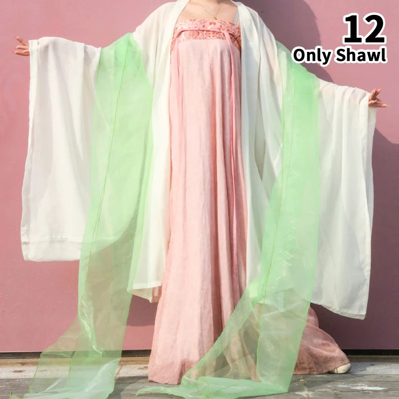 Chinese oude danskostuum 4M traditionele opera streamer Hanfu lange sjaal Dunhuang Fairy Dance podiumvoorstelling zijden lint