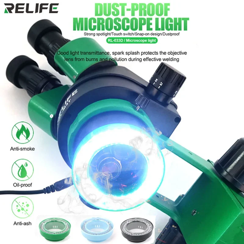 

RL-033D Snap-on Microscope Source Dustproof Light Source Strong Condensing Light Touch to Turn on the Light LED