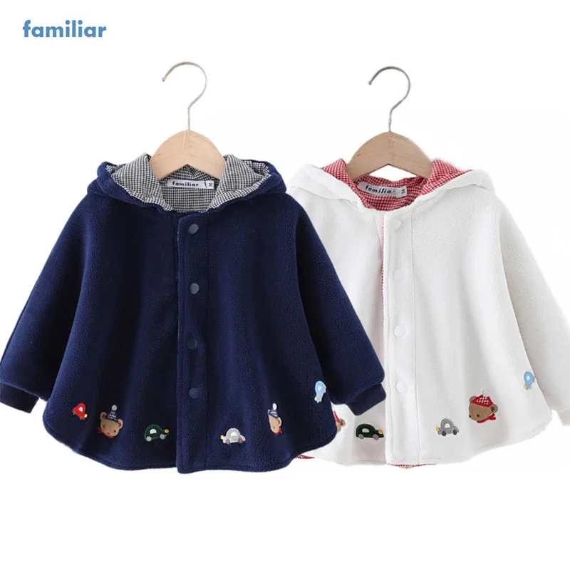 Familiar Infant Mantle 0-6 Year Windproof Thickened Cartoon Anime Bear Cloak Kawaii High Quality Children's Coat