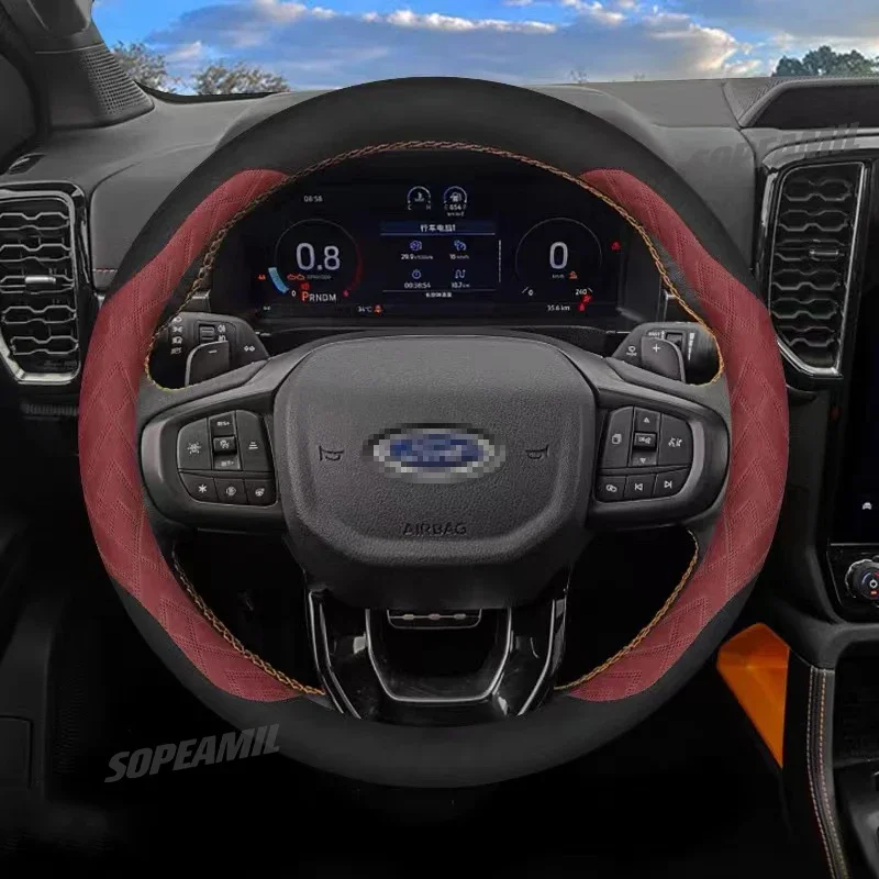 

Antislip Microfiber leather car suede steering wheel cover for Ford Mustang focus Fiesta fusion Mondeo Kuga edge Ranger Explorer