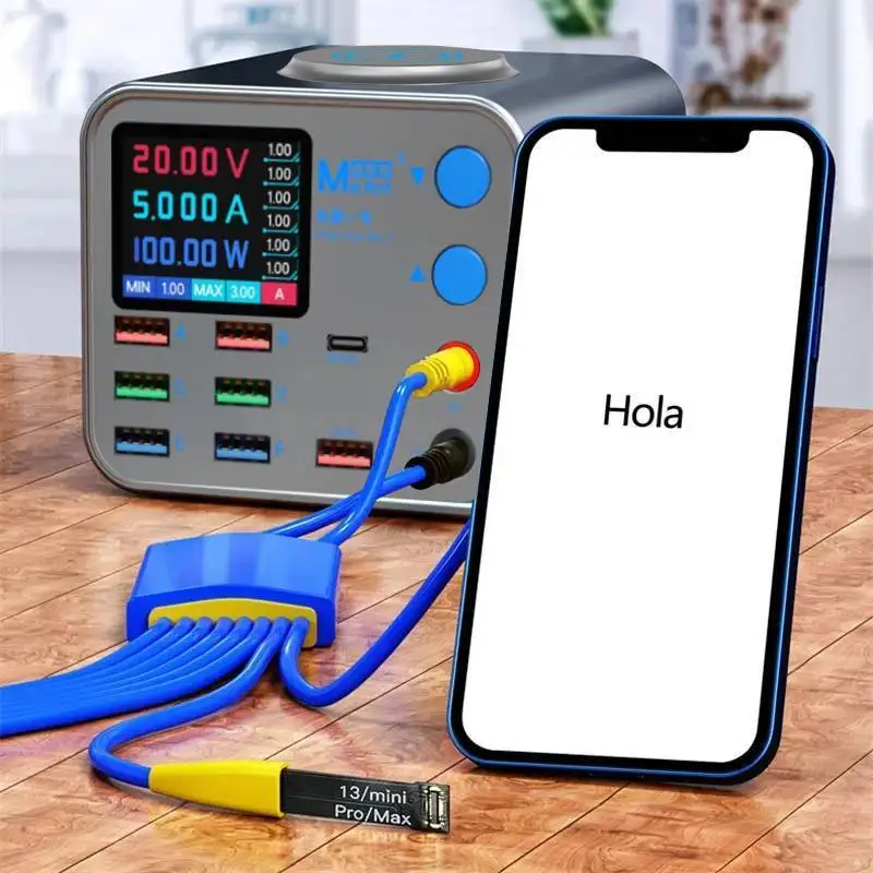 8 Port USB PD Fast Charging Wireless Charger With Anti Short Circuit Repair Function Mobile Phone Power For iPhone 15 13 Xiaomi - náhled 4