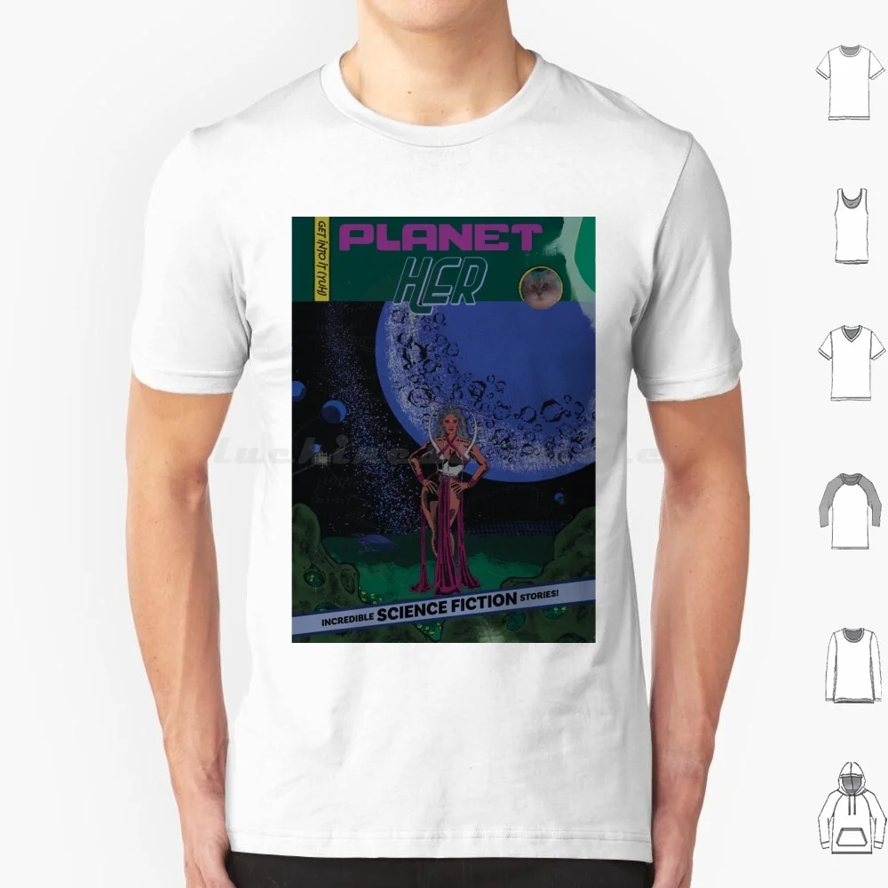 Doja Cat Planet Her Space Print 2 T Shirt Cotton Men Women DIY Print Space Doja Cat Science Fiction Planets Stars Comic Comic