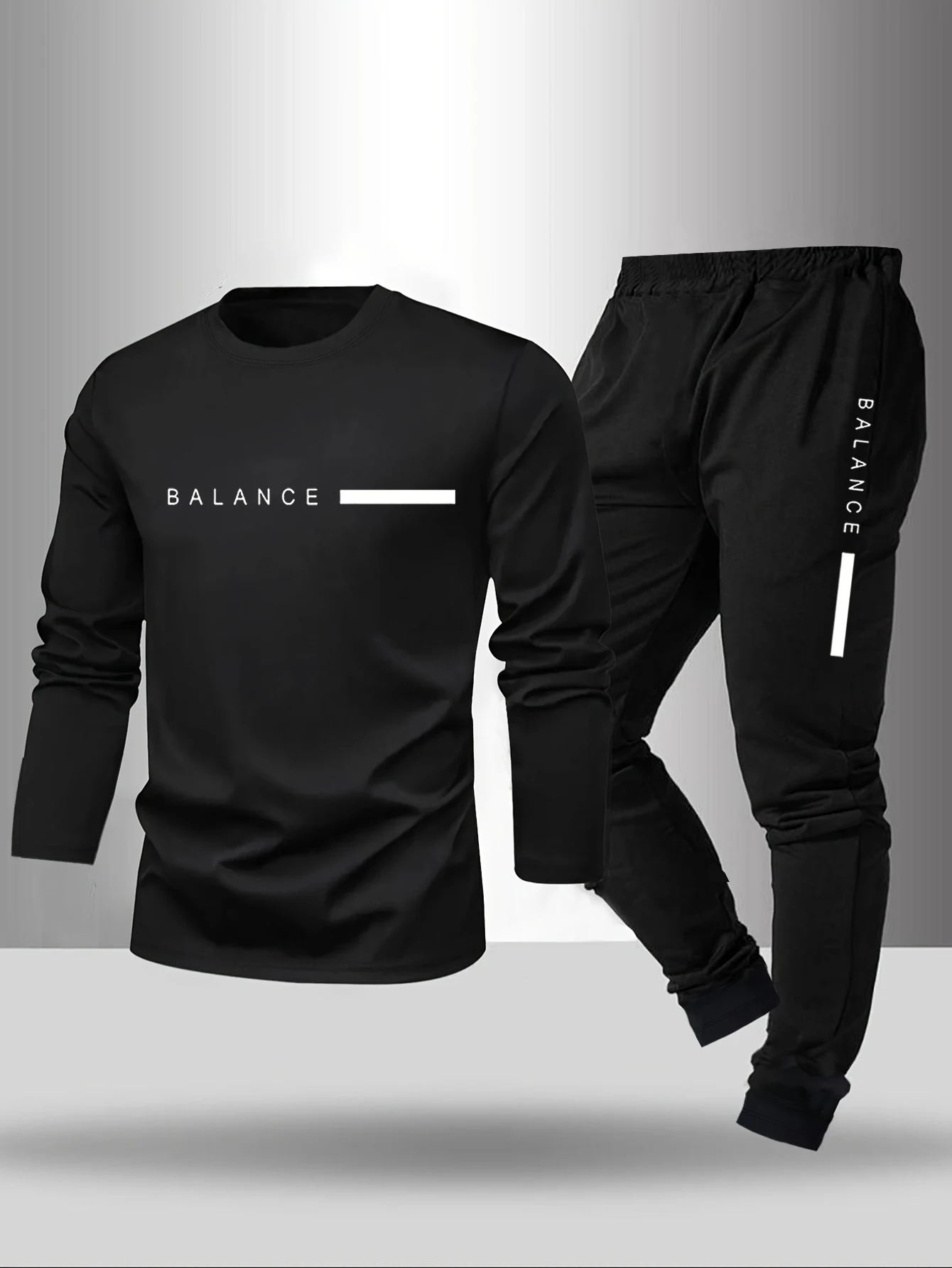 2-piece men's sleepwear set for spring summer autumn winter long sleeved pants letter patterned base shirt home wear set