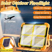 NEW Solar Outdoor Floodlight USB Rechargeable Emergency Camping Lantern Waterproof LED Portable Searchlight Spotlight Flood Lamp