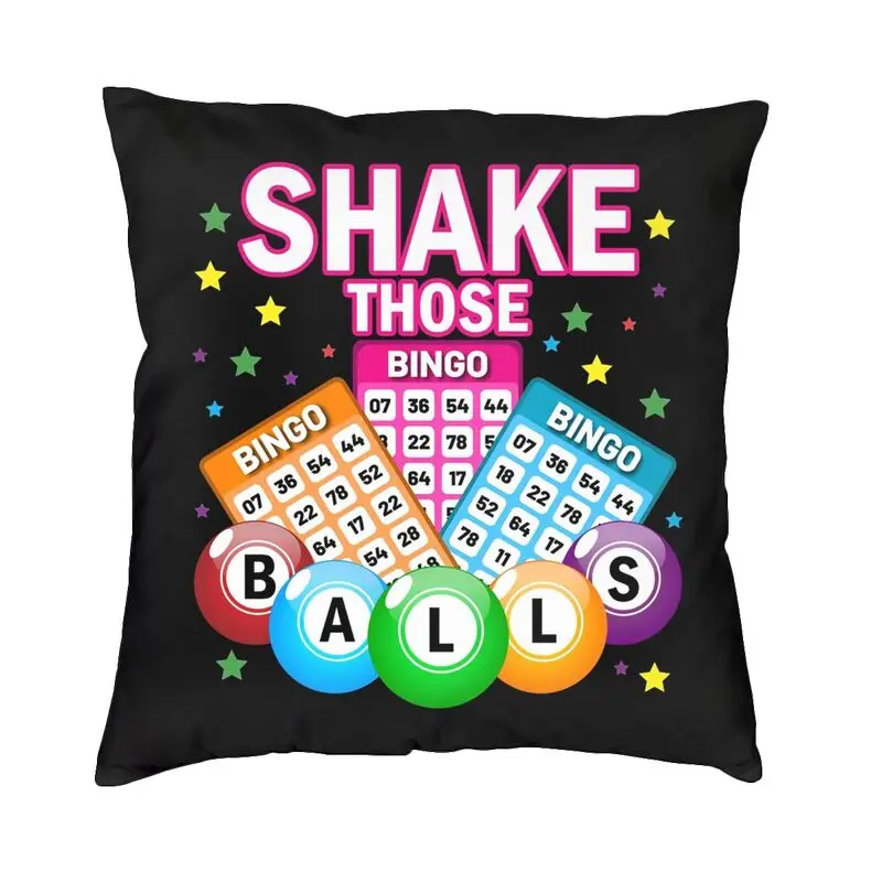 Shake Those Balls Funny Bingo Pillow Case 45x45cm Living Room Decoration Nordic Cushions for Sofa Square Pillowcase