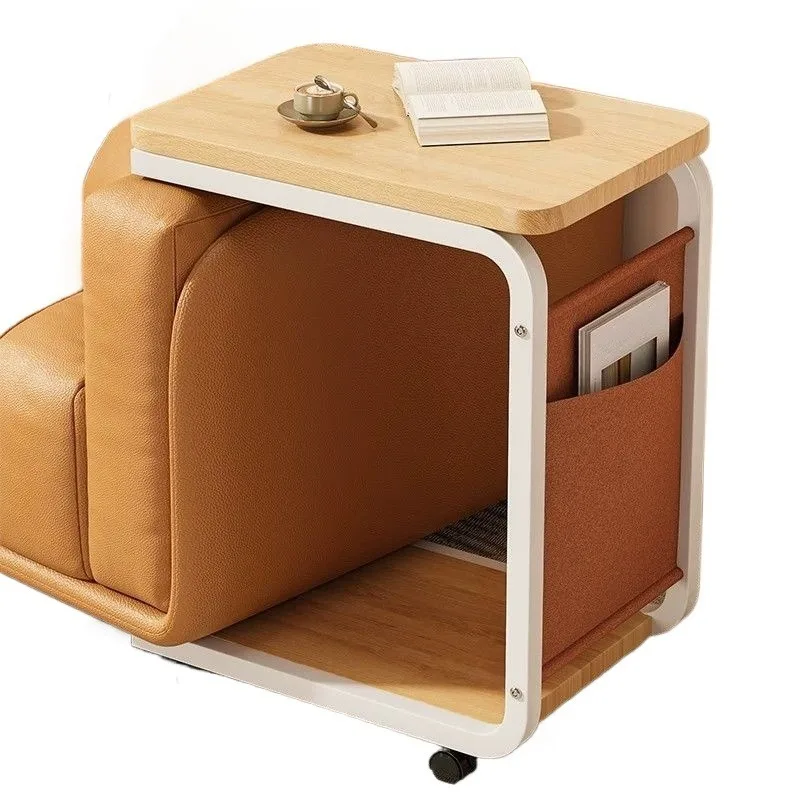 Bedside table, movable side table, home use bedroom side cabinet, storage cabinet, creative minimalist modern storage rack