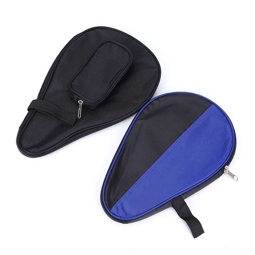 Single Paddle Contrast Color Protective Cover Table Tennis Rackets Case Calabash Shape Ping Pong Paddles Bag With Belt