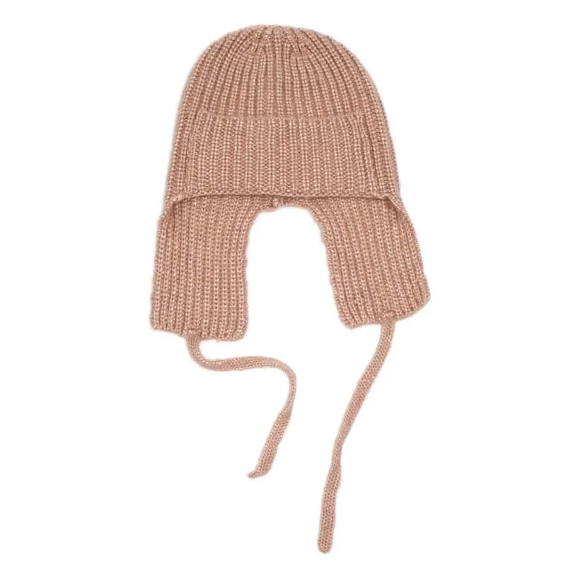 

Earflap Hat Women Girl Beanie Winter Acrylic Knit Warm Accessory For Autumn Cold Weather Skiing Sports Outdoor Holiday