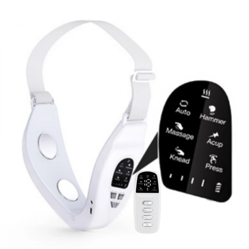 V-Face Lifting Beauty Device Elektrisches Doppelkinnentfernungs-Gesichtsmassagegerät mit Wärme-V-Linienband für Frauen und Männer, Hautpflege-Werkzeug
