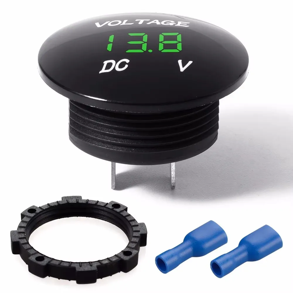 

DC 5V-48V Digital Voltage Meter Car Motorcycle Voltmeter Voltage Tester for Car Auto Motorcycle ATV Boat 12V 24V 36V Waterproof