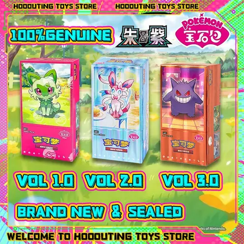 Original Gem Pack 3 Vol 1 & 2 Sealed Cards Scarlet and Violet Eevee Vol.3 Trading Card Chinese PTCG Bag Box Toys Collection Gift