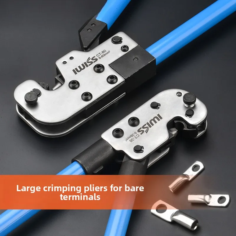 Lug Crimping Plier YO SC OT Bare Terminal Crimper Wire Ear Cold Press Terminal