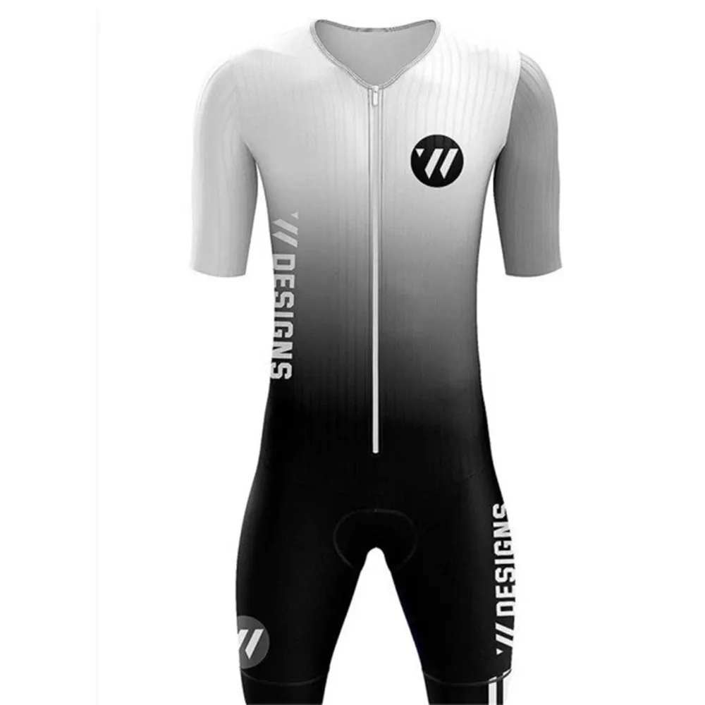 

Summer Men's Triathon Race Suit Short Sleeve Aero Tights Cycling Skinsuit Conjunto Ciclismo Hombre Running/Swimming Jumpsuit