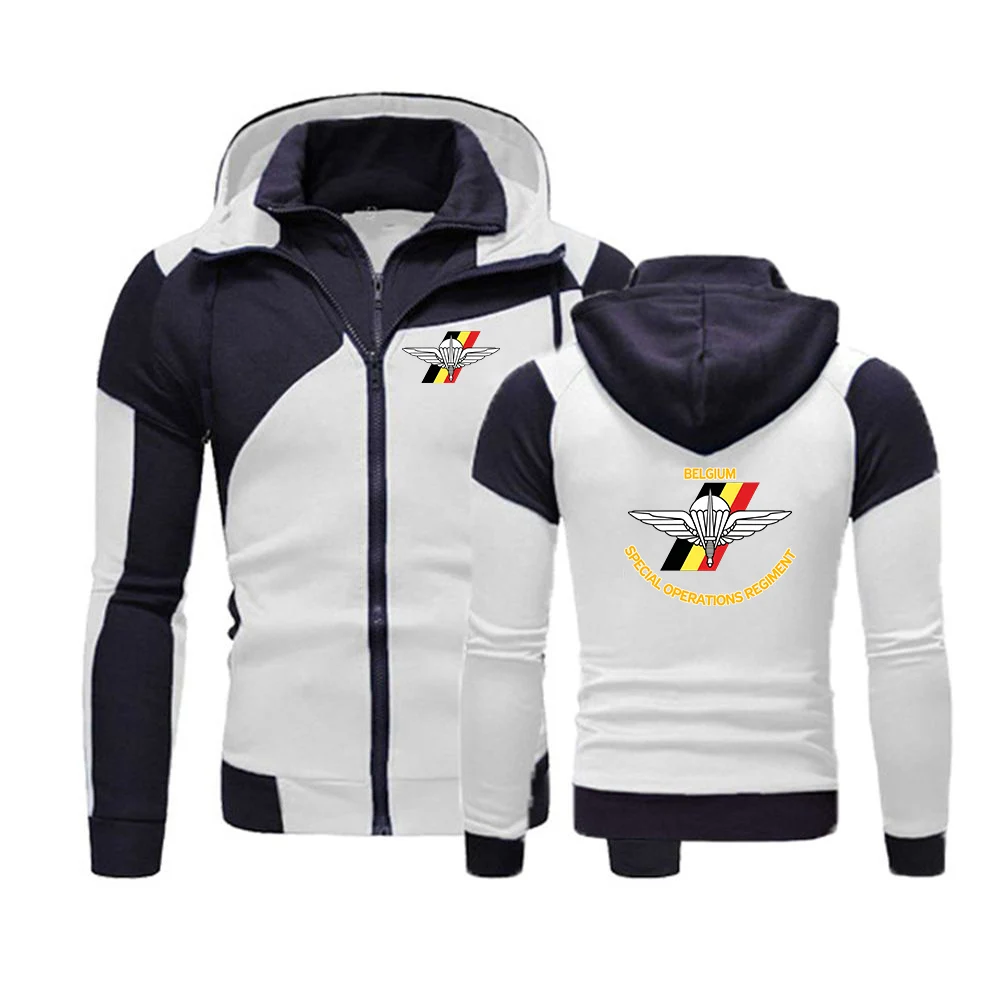 2026 Spring Autumn Men's Coat Belgium Special Forces Special Operations Regiment Logo Print No loss of Texture Trendy Hoodies