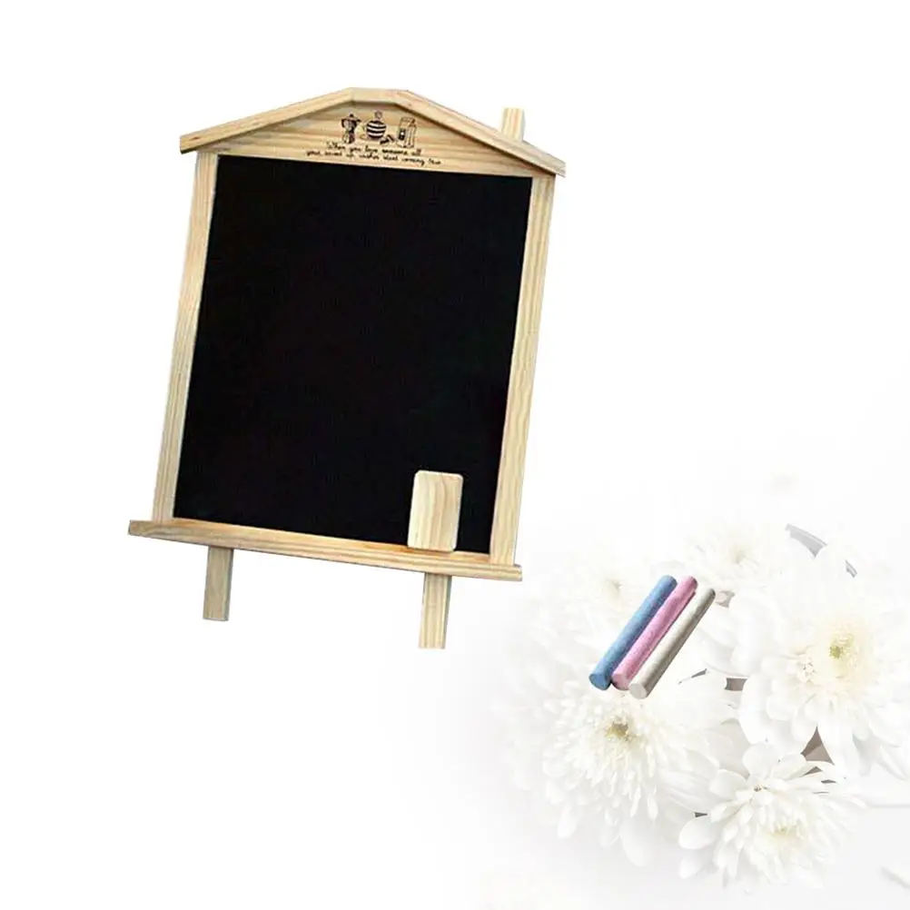 Wooden Magnetic Blackboard Chalkboard Small Memo Board Stand Wear Resistant Message Board Decorative Sign Hanging Board Wall