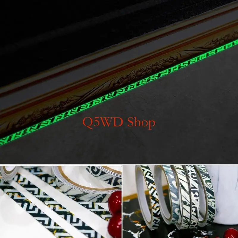 Q5WD 300 سم شريط مضيئة مقاوم للماء يتوهج في شريط الفلورسنت الشريط المضيء المظلم